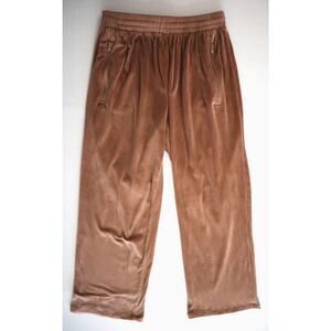SKIMS Women's Sz Small Sienna Brown/Tan Velour Wide Leg Track Pants